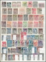 Románia 1890-1941 141 db bélyeg, illetékbélyeg stb. A/4-es berakólap mindkét oldalán