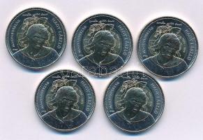 2025. 100Ft bimetál "Nagy László" (5x) T:UNC,AU