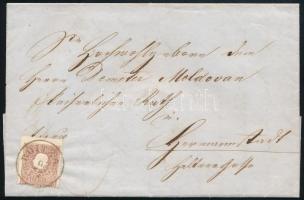 1859 10kr elfogazva levélen / 10kr with shifted perforation on cover "BOITZA" - Hermannstadt