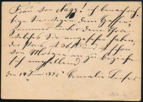 1872 Díjjegyes levelezőlap / PS-card "BUDA CSÁSZÁRFÜRDŐ" - Pest