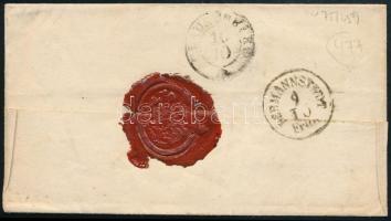 ~1859 15kr levélen / on cover "CSÍK MARTONFALVA" - Kolozsvár