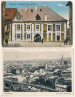 Kolozsvár, Cluj - 4 db RÉGI város képeslap: sétatér, szálloda, látkép / 4 pre-1945 town postcards: promenade, hotel, general view