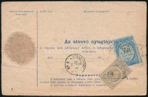 1881 Értékcsomag szállítólevél / Parcel card to Paris