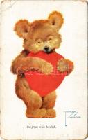 Ich freue mich herzlich / Bear with heart. Wohlgemuth &amp; Lissner No. 2533. s: Lawson Wood (EB)