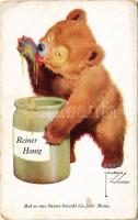 Mal so was Süsses braucht ein jeder Mann / Bear with honey. Wohlgemuth &amp; Lissner No. 2533. s: Lawson Wood (EB)