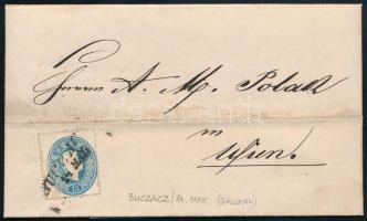 1862 15kr elfogazva levélen / 15kr with shifted perforation on cover "BUCZACZ" - Wien
