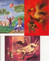 SAKK - 12 db MODERN képeslap / CHESS - 12 modern postcards