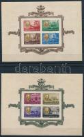 1947 Roosevelt vágott blokkpár (120.000) (törések / folds)