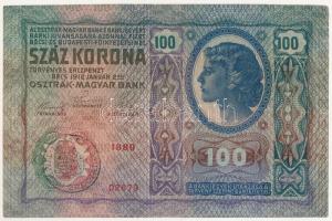 1912. 100K fekete "ROMANIA TIMBRU SPECIAL" felülbélyegzéssel T:F, pici szakadások Krause P#R9