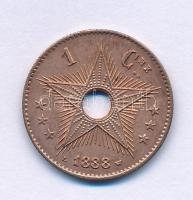 Belga-Kongó / Kongó Szabad Állam 1888. 1c Cu "II. Lipót" T:AU Belgian Congo / Congo Free State 1888. 1 Centime "Leopold II" C:AU Krause KM#1