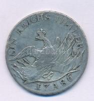 Német államok / Poroszország 1786A Tallér Ag "II. Frigyes" Breslau (22,07g) T:VF vésett fej German states / Prussia 1786A Thaler Ag "Friedrich II" Breslau (22,07g) C:VF engraved head Krause KM#332