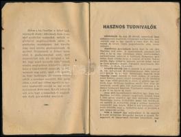 Tűzhely körül. Apró gyakorlati tanácsok falusi háziasszonyoknak kis szakácskönyvvel. Bp., 1939, Álta...
