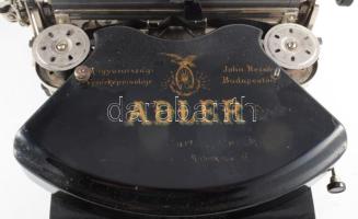 cca 1910 Adler Mod. No7. írógép. Rajta "Adler Magyarországi Vezérképviselője John Rezső Budapes...