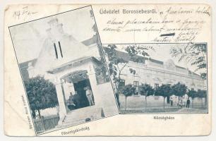 1907 Borossebes, Boros-Sebes, Sebis; Főszolgabíróság, községháza. Bernstein Manó kiadása / court, town hall (r)