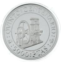 Spanyolország 1992. 5000P Ag "Amerika felfedezésének 500. évfordulója - Pénzverő" tanúsítv...