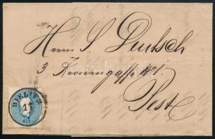 ~1861 15kr levélen / on cover "BIELITZ" - Pest