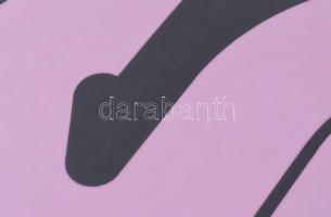 Joláthy Attila (1927-1998): Hullámzó formák (cím nélkül), 1976. Tempera, papír. Jelzett. 47x35. Üveg...