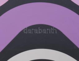 Joláthy Attila (1927-1998): Hullámzó formák (cím nélkül), 1976. Tempera, papír. Jelzett. 47x35. Üveg...