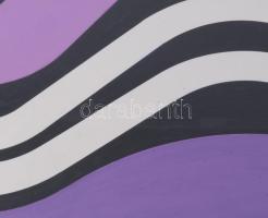 Joláthy Attila (1927-1998): Hullámzó formák (cím nélkül), 1976. Tempera, papír. Jelzett. 47x35. Üveg...