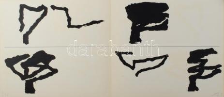 Hollán Sándor (Alexandre Hollan, 1933-): Tölgyfatánc mappa, Vasarely Múzeum, 1993. 3 db szitanyomat,...