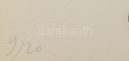 Hollán Sándor (Alexandre Hollan, 1933-): Tölgyfatánc mappa, Vasarely Múzeum, 1993. 3 db szitanyomat,...