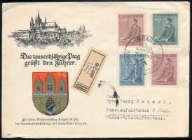 Böhmen und Mähren 1942 Ajánlott levél Prágából / Registered cover from Praha