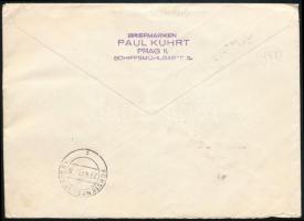 Böhmen und Mähren 1942 Ajánlott levél Prágából / Registered cover from Praha