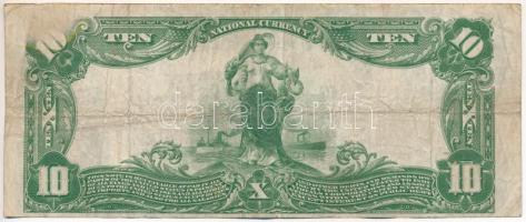 Amerikai Egyesült Államok 1902 (1924-1929). 10$ "National Currency - Ohio, Cleveland" kék ...