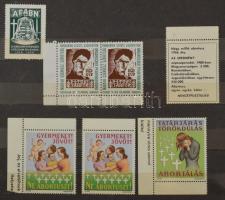 USA tétel sok magyar vonatkozású bélyeggel (hungarika), levélzárókkal stb. 10 lapos közepes berakóba...