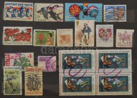 USA tétel sok magyar vonatkozású bélyeggel (hungarika), levélzárókkal stb. 10 lapos közepes berakóba...