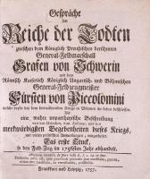 Gespräche im Reiche der Todten, zwischen Dem Königlich Preußischen General-Feld-Marschall, Grafen vo...