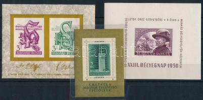 1950-1959 Bem József, Televízió + Haydn-Schiller blokk (utóbbin gumihibák / gum disturbances)