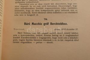 Osztrák-magyar vöröskönyv. Diplomáciai ügyiratok Ausztria-Magyarországnak Olaszországhoz való viszon...