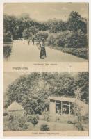 1918 Nagybánya, Baia Mare; Széchenyi liget részlete, Festő iskola. Kovács Gyula tulajdona / park, art school (EB)