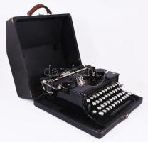 cca 1930 Triumph táskaírógép, tokjában, jó állapotban, rajta "Vezérképviselet: Winternitz Dixi,...