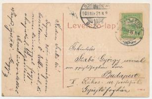 1908 Nagyenyed, Aiud; Magy. kir. országos fegyintézeti kápolnák, fegyencek séta közben. W. L. (?) 45...