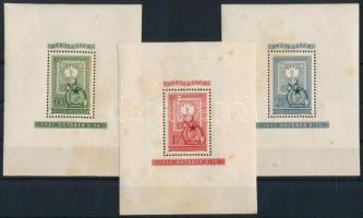 1951 80 éves a magyar bélyeg blokksor (rozsda / stain)