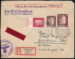 1942 Ajánlott cenzúrázott levél / Registered censored cover