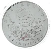 Dél-Korea 1986. 5000W Ag "1988 Olimpia - Tigris Kabala" kapszulában, tanúsítvánnyal, sérül...