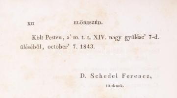Törvénytudományi műszótár. Előbeszédet írta D. Schedel Ferencz, titoknok. Toldy Ferenc /születéskori...