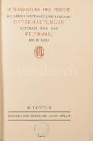 Bonaventure des Periers: Die neuen Schwänke und lustigen Unterhaltungen gefolgt von der Weltbimmel I-II. Bände. 16-17. Bände der Perlen Älterer romanischer Prose Hrsg von Hanns Floerke: Des Périers: Novellen und Cymbalum Mundi I-II. München-Lepizig,1910,Georg Müller, LII+357+1 p. + 5 (Franz von Bayros erotikus munkáival illusztrált) t. ; 4+404+1 p. + 5 (Franz von Bayros erotikus munkáival illusztrált) t. Német nyelven. Számozott (322./800) példány! Kiadói aranyozott gerincű félpergamen-kötések, aranyozott felső lapélekkel, az első kötet gerincén kis sérüléssel, kissé kopott, kissé foltos borítókkal, egyébként jó állapotban.