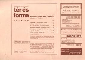 [Folyóirat] Tér és Forma. Építőművészeti havi folyóirat. Szerkeszti Bierbauer Virgil. X. évfolyam, 1...