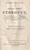 Márton József: 
Német-magyar és magyar-német Szókönyv. A' többek között Holtzmann, Scheller, P...