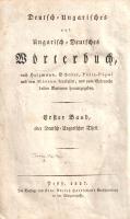 Márton József: 
Német-magyar és magyar-német Szókönyv. A' többek között Holtzmann, Scheller, P...