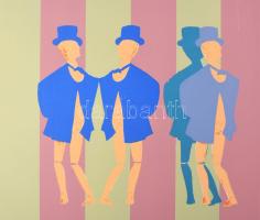 Lux Antal (1935-): Bábuk, 1970. Szitanyomat, papír. Jelzett és datált (A Lux 70), számozott: 4/30. 4...