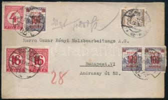 1926 Levél Ausztriából Budapestre 300K + 36f vegyes portózással / Cover from Austria with mixed postage due to Budapest
