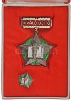 1965. "Kiváló Újító" zománcozott, ezüstözött bronz jelvény miniatűrrel T:XF