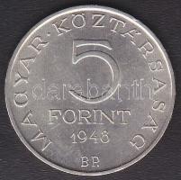 1948. 5Ft Ag "Petőfi" T:2 apró ph