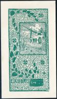 Laborfalvi László Géza (1891?1967): Ex libris Géza László de Laborfalva (szecessziós könyvjegy). Fotolitográfia, papír, jelzett a nyomaton. 11×5,5 cm.