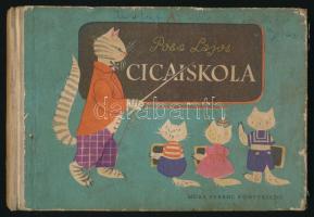 Pósa Lajos: Cicaiskola. F. Győrffy Anna rajzaival. Bp., 1960, Móra. Kiadói félvászon-kötés, viseltes borítóval, foltos.